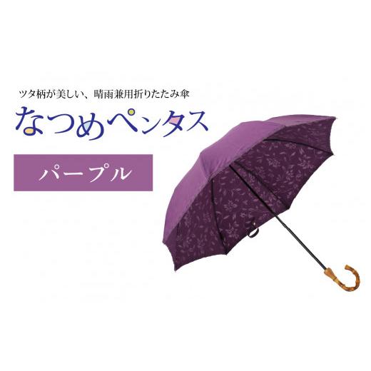 ふるさと納税 ファッション 福井県 福井市 なつめペンタス　晴雨兼用折りたたみ傘　カラー8色 J-035007_05 パープルの画像