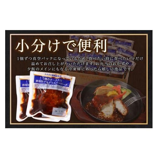 ふるさと納税 福岡県 飯塚市 5種のチーズ入り鉄板焼ハンバーグ(デミグラスソース)8個【A-818】｜furusatochoice｜03