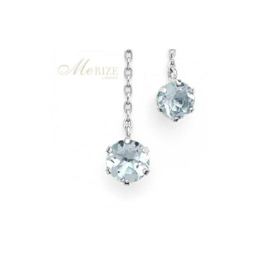 ふるさと納税 アクセサリー ピアス 山梨県 甲州市 ピアス 天然 アクアマリン 4.0mm ペア スタッド チェーン ブラタイプ ダブルロックキャッチ 水色 pt900 P-14…の画像