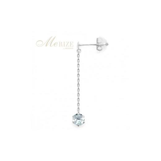 ふるさと納税 アクセサリー ピアス 山梨県 甲州市 ピアス 天然 アクアマリン 4.0mm ペア スタッド チェーン ブラタイプ ダブルロックキャッチ 水色 pt900 P-14…の画像