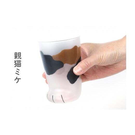 ふるさと納税 雑貨・日用品 グラス 愛知県 岩倉市 coconeco ここねこ 親猫グラス4個｜猫 ネコ ねこ 肉球 にくきゅう 動物 かわいい コップ カップ グラス 食器…の画像