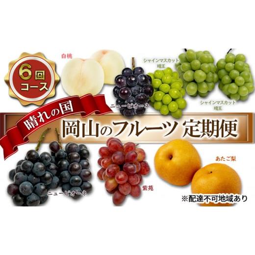 ふるさと納税 もも 岡山県 玉野市 フルーツ 2026年 先行予約 晴れの国 岡山 の フルーツ 定期便 6回コース 桃 ぶどう 梨 岡山県産 国産 フルーツ 果物 ギフト …_1