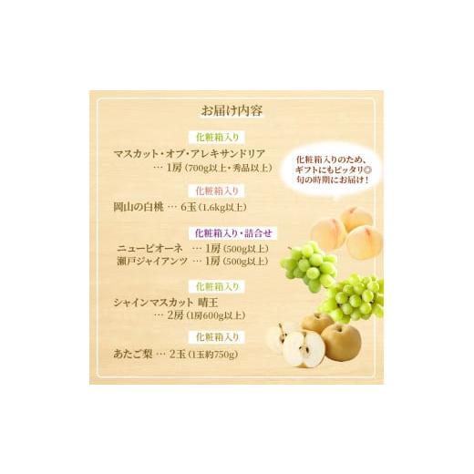 ふるさと納税 もも 岡山県 玉野市 フルーツ 定期便 2026年 先行予約 フルーツ王国 岡山の果物 5回コース 夏〜冬物語 桃 もも 葡萄 ぶどう 梨 なし岡山県産 国…_8