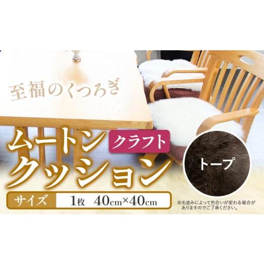 ふるさと納税 雑貨・日用品 大阪府 羽曳野市 ムートン クッション クラフト トープ 40cm × 40cm 1枚 有限会社クラフトワークス [30日以内に出荷予定(土日祝…