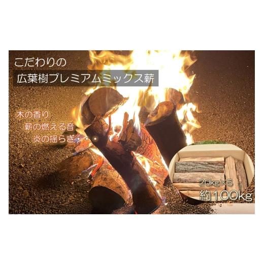 ふるさと納税 アウトドアグッズ 秋田県 小坂町 広葉樹プレミアムミックス薪 約20kg×5箱（約100kg） 薪 キャンプ アウトドア 広葉樹 暖炉 薪ストーブ秋田県 小…_6