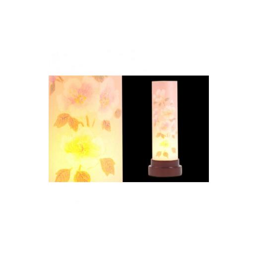 ふるさと納税 仏具・神具 岐阜県 - 盆提灯 淡い小花 コードレス LEDの画像
