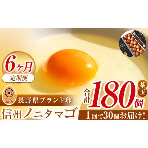 ふるさと納税 卵(鶏、烏骨鶏等) 長野県 松本市 6か月定期配送 信州ノニタマゴ 茶玉30個 | 定位便 ノニタマゴ 茶玉 料理 卵 たまご 長野県 松本市 信州…