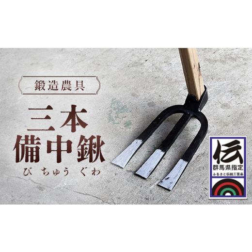 ふるさと納税 伝統技術 群馬県 安中市 鍛造農具 三本備中鍬 ANF010の画像