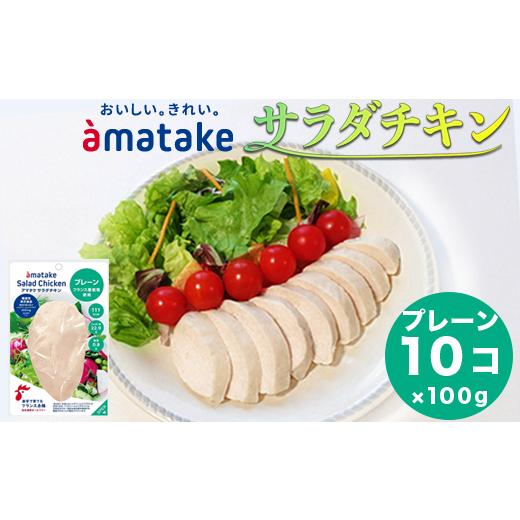 ふるさと納税 岩手県 一関市 アマタケ サラダチキンむね一枚肉 プレーン 100g×10袋