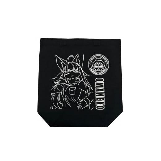 ふるさと納税 カバン トートバッグ 静岡県 御前崎市 おまねこトートバッグ M 黒(白プリント) 黒(白プリント)