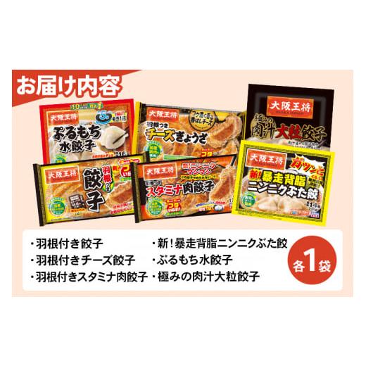 ふるさと納税 群馬県 板倉町 大阪王将 人気の冷凍餃子6種満足セット 計6パック90個  冷凍餃子｜furusatochoice｜03