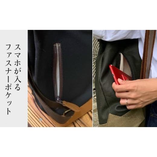 ふるさと納税 岡山県 奈義町 【AKIRAオリジナル】シンプルリュック　黒帆布×茶色帆布（軽量 日本製 キャンバス 通勤 通学 大容量 上質 カジュアル オシャレ …｜furusatochoice｜05