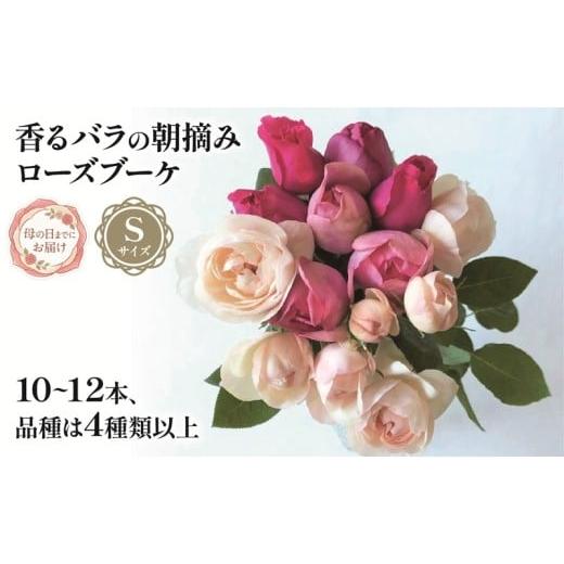 ふるさと納税 花・苗木 花束 静岡県 藤枝市 母の日 花束 バラ ブーケ 朝摘み Sサイズ 2026年5月6日から5月10日までにお届け 生花 香るバラ 薔薇 ローズ バラの…