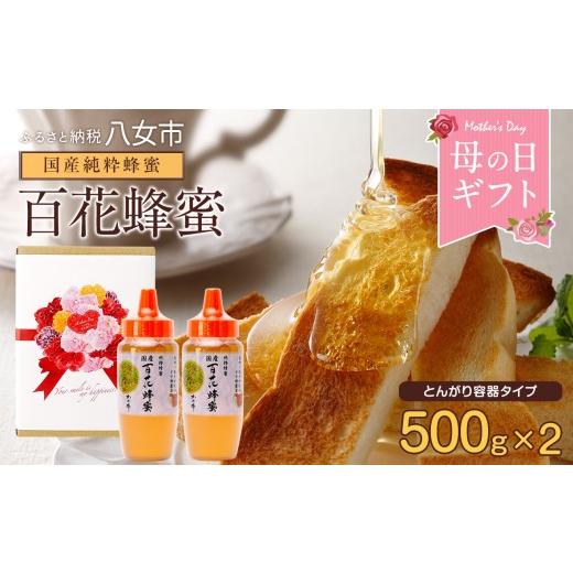 ふるさと納税 加工品等 はちみつ 福岡県 八女市 母の日ギフト 国産百花蜂蜜500g(とんがり容器)×2本 はちみつ ハチミツ 母の日 お祝い プレゼント 贈り物 お…