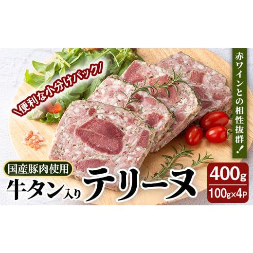 ふるさと納税 宮城県 大和町 牛タン入りテリーヌ 400g (100g×4パック) ta398 [コブレンツ]