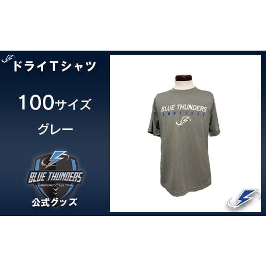 ふるさと納税 千葉県 市川市 ブルーサンダース ドライTシャツ[カラー:グレー/サイズ:100] [12203-0204] カラー:グレー/サイズ:100