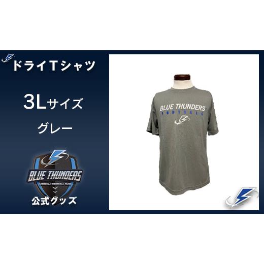 ふるさと納税 服 千葉県 市川市 ブルーサンダース ドライTシャツ(大きいサイズ) カラー:グレー/サイズ:3L 12203-0205 カラー:グレー/サイズ:3L