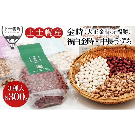 ふるさと納税 豆類 北海道 上士幌町 オリベの豆や 豆好きさんのための豆セット 300g×3種 生豆 北海道 上士幌町関口農場 大正金時or福勝(大粒大正金時) 福白…