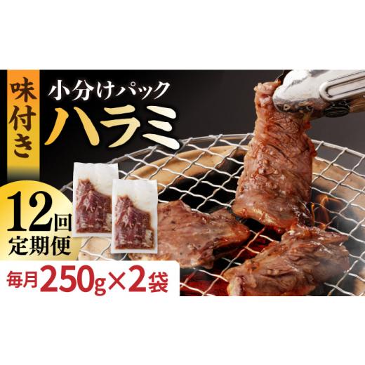 ふるさと納税 牛肉 焼肉・バーベキュー 長崎県 長与町  12回定期便 ハラミ 塩だれ 九州産和牛ハラミ 毎月250g×2袋（計6kg）長与町／岩永ホルモン EAX161 国産…_1