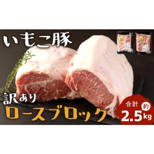 ふるさと納税 宮崎県 えびの市 訳あり いもこ豚 ロースブロック 約2.5kg 豚肉 豚ロース トンカツ とんかつ トンテキ 焼き豚 カルニタス 煮込み料理 塊肉 冷凍 …