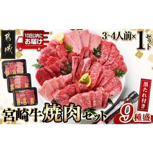 ふるさと納税 宮崎県 都城市 [数量限定]宮崎牛9種盛り焼肉セット≪みやこんじょ特急便≫_22-3101-Q_(都城市) 宮崎牛 ラムシン マルシン イチボ サーロイン …