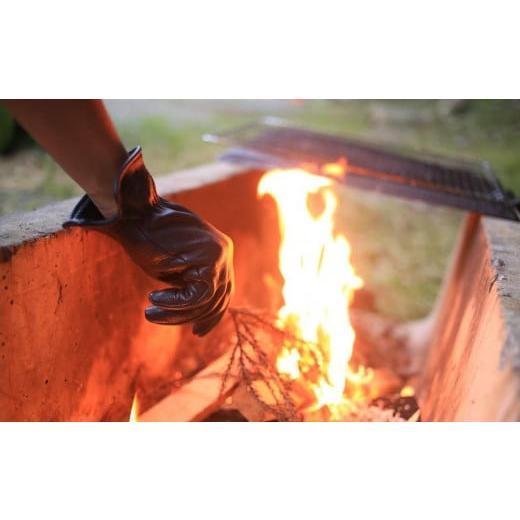 ふるさと納税 アウトドアグッズ ウェア 香川県 さぬき市 LAMP GROVES -UTILITY GLOVE STANDARD-(カラー:ブラック/サイズ:L) 革手袋 レザー グローブ 鹿革 …