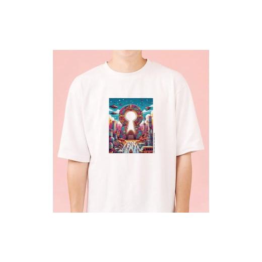 ふるさと納税 服 大阪府 堺市 古墳Tシャツ「未来への扉」 サイズ:XL サイズ:XL