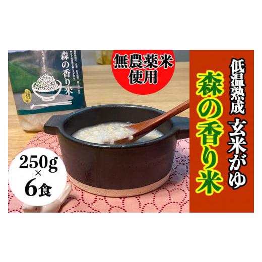 ふるさと納税 高知県 四万十町 [無農薬/香り米使用]低温熟成 玄米がゆ「森の香り米」) 250g×6食 Bnm-18 /四万十 しまんと お米 おかゆタイプ パックご…