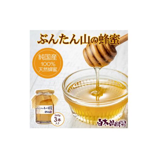 ふるさと納税 加工品等 はちみつ 高知県 土佐市  先行予約 爽やかな香り広がる100%天然蜂蜜 ぶんたん山の蜂蜜 360g 3本入り〈2026年6月頃から順次発送〉 ／ …の画像