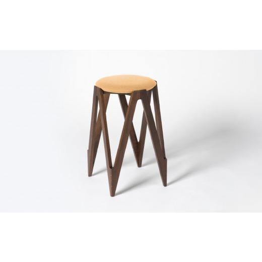 ふるさと納税 家具 インテリア・寝具・収納 北海道 東川町 CO・DA・MA High Stool ウォールナット (NC-109 イエロー) CO・DA・MA High Stool(NC-109 イエロ…