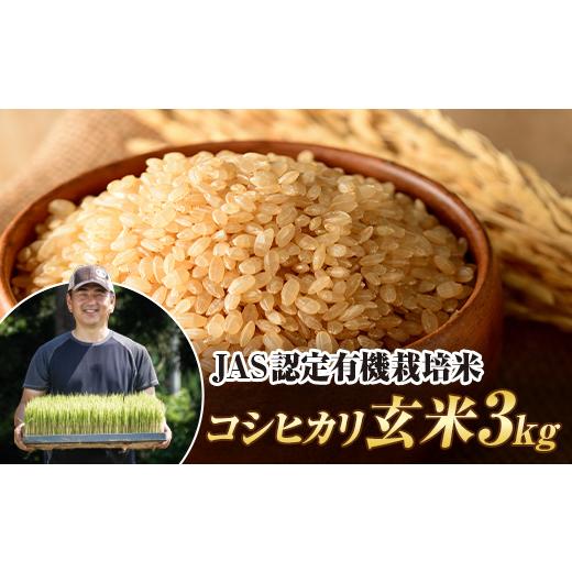 ふるさと納税 玄米 福島県 西会津町 令和8年産米 JAS認定 有機栽培米 コシヒカリ 玄米 3kg 米 お米 おこめ ご飯 ごはん 福島県 西会津町
