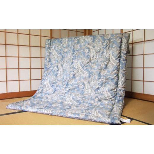 ふるさと納税 タオル・寝具 掛け布団 滋賀県 長浜市 掛け布団 近江手引真綿布団 1.5kg シングル 青色 滋賀県長浜市／小野商店 AQBN004 掛け布団 近江手引 真綿…の画像