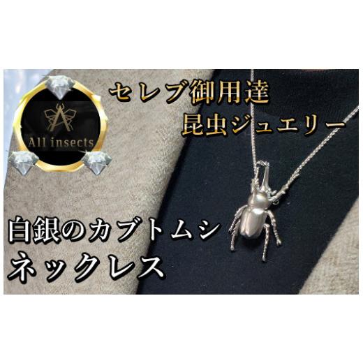 ふるさと納税 アクセサリー ネックレス 山梨県 甲斐市 カブトムシネックレス　シルバーカラー　All insects　 セレブ御用達 世界50個限定 運気UP 今、世界中か…_1