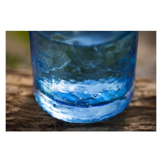 ふるさと納税 陶磁器・漆器・ガラス 沖縄県 読谷村  RYUKYU GLASS WORKS 海風 はまういロックグラス2色セットの画像