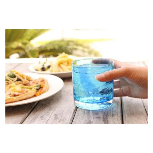 ふるさと納税 陶磁器・漆器・ガラス 沖縄県 読谷村  RYUKYU GLASS WORKS 海風 はまういロックグラス2色セットの画像