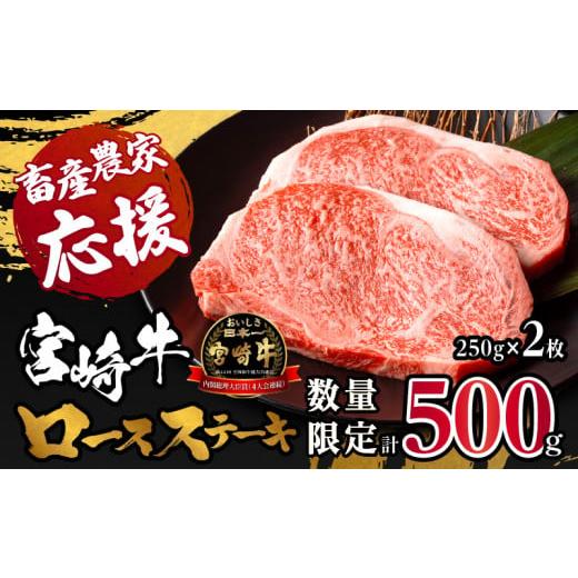 ふるさと納税 宮崎県 宮崎市 [2024年7月発送][数量限定]宮崎牛ロースステーキ250g×2 合計500g_M132-014-D-jul 2024年7月発送