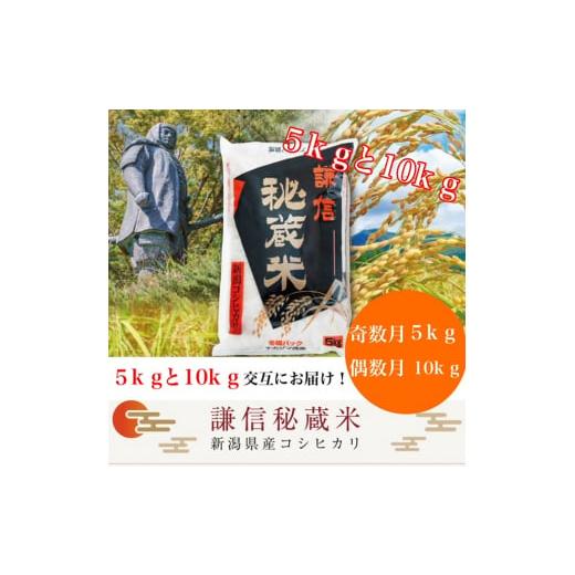 ふるさと納税 米 コシヒカリ 新潟県 上越市 先行予約|10月上旬より順次出荷 定期便 12回 月替わり発送(奇数月5kg偶数月10kg)(全12回) 5kg 10kg 米 新潟県産 …