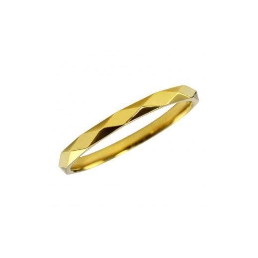 ふるさと納税 アクセサリー リング 山梨県 甲府市 サイズ:11号 甲府ジュエリー K18YG ひし形カットリング 2mm幅 J-452 サイズ:11号