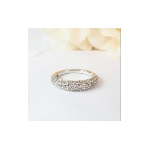 ふるさと納税 アクセサリー リング 山梨県 甲府市 サイズ:16号 甲府ジュエリー 1.00ctダイヤモンドパヴェリング9005PT サイズ:16号