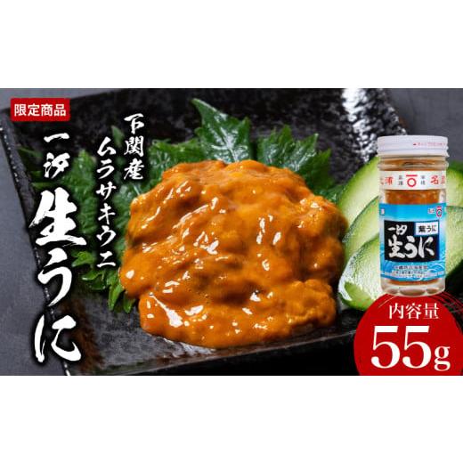 ふるさと納税 ウニ 山口県 下関市 一汐 紫 生 うに ウニ 雲丹 ムラサキウニ 55g 冷凍 瓶 ご飯のおとも 酒の肴 下関 山口 1本(55g)
