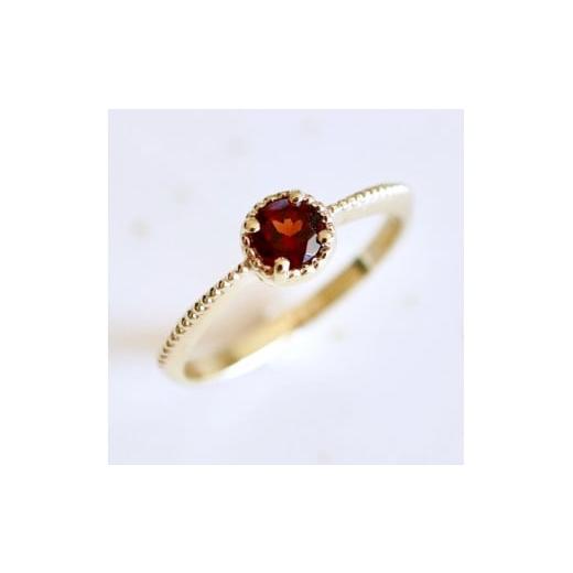 ふるさと納税 アクセサリー リング 山梨県 甲府市 サイズ:13.5号 甲府ジュエリー ジュエリー K10 イエローゴールド ガーネット 一粒石 シンプル リング 指輪…