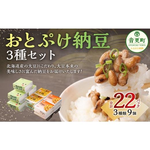 ふるさと納税 加工品等 納豆 北海道 音更町 おとぷけ納豆 3種セット（3種 22パック） B72 なっとう セットの画像