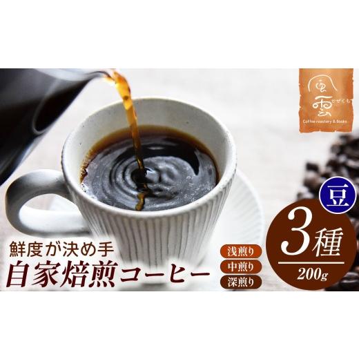 ふるさと納税 コーヒー コーヒー豆 長野県 伊那市 コーヒー 豆 鮮度が決め手 自家焙煎コーヒー 豆 200g×3種 (豆:産地はお任せ 浅煎り・中煎り・深煎りの3…
