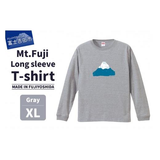 ふるさと納税 山梨県 富士吉田市 Mt.Fuji Long sleeve T-shirt [MADE IN FUJIYOSHIDA]Gray XLサイズ Gray XLサイズ