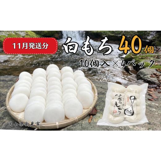 ふるさと納税 米・パン 餅 岡山県 新見市 2025年11月発送 白もち 40個 (10個入500g×4パック)ヒメノモチ100%使用 2025年11月発送分