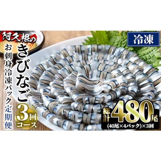 ふるさと納税 魚貝類 鹿児島県 阿久根市 定期便・全3回(冷凍便) 鹿児島県産 阿久根のきびなごお刺身セット(計480尾・40尾×4P×3回) 冷凍 魚介類 海鮮 魚 き…