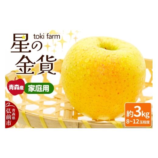 ふるさと納税 りんご 青森県 弘前市 26年11月発送 りんご 星の金貨 約3kg(8〜12玉程度)家庭用 toki farm アップル おいしい りんご 果実 果物 美味 林檎 青…