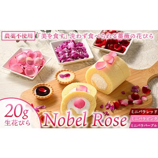 ふるさと納税 栃木県 さくら市 [ミニバラパープル]『美を食す』 Nobel Rose 生花びら 20g|通年出荷 食用バラ 薔薇 ミニバラパープル