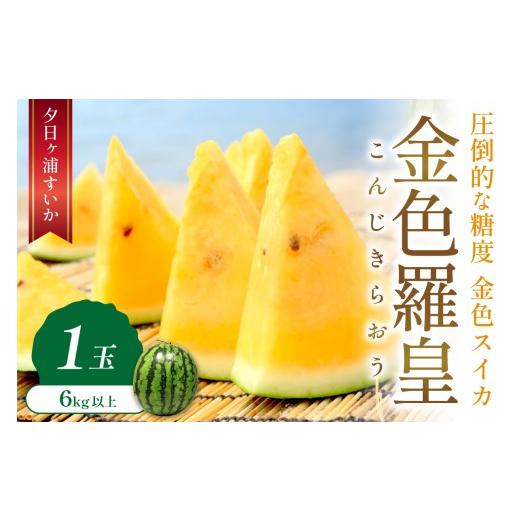ふるさと納税 スイカ 京都府 京丹後市 先行予約/数量限定50 夕日ヶ浦すいか(金色羅皇) 1玉(2026年7月中旬〜発送)果物 くだもの スイカ 西瓜 ふるさと納…