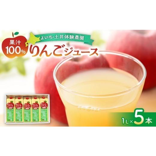 ふるさと納税 果汁飲料 りんご 北海道 余市町 北海道余市町産 太陽の恵み 果汁100% りんごジュース 1L×5本入り 有機栽培 ストレート果汁_Y127-0012 1L×5本入…